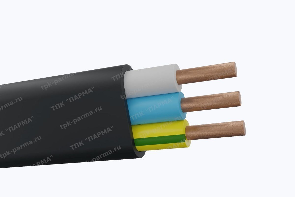 Фотография провода Кабель ВВГнг(A)-LSLTx-П 3х4 - 1кВ